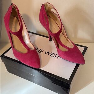 Nine West Women's Pink Suede Heels
